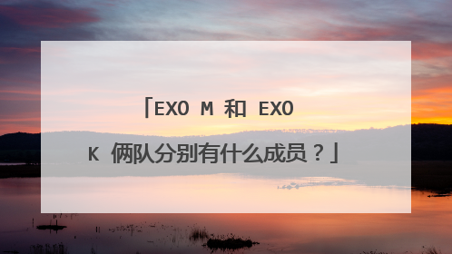 EXO M 和 EXO K 俩队分别有什么成员?