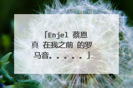 Enjel 蔡恩真 在我之前 的罗马音。。。。。