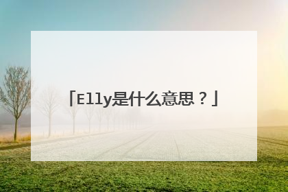 Elly是什么意思？