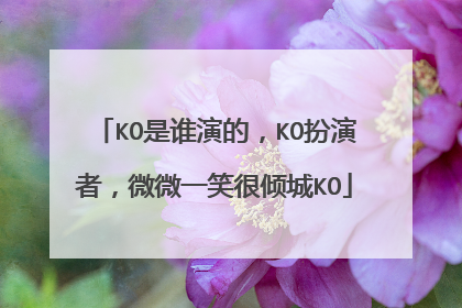 KO是谁演的，KO扮演者，微微一笑很倾城KO