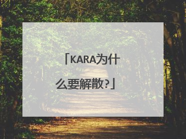 KARA为什么要解散?