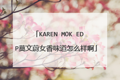 KAREN MOK EDP莫文蔚女香味道怎么样啊