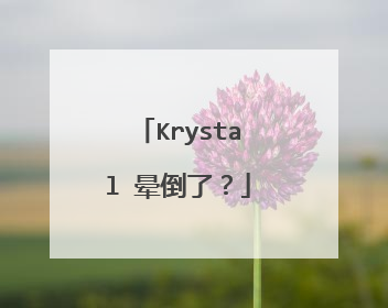 Krystal 晕倒了？