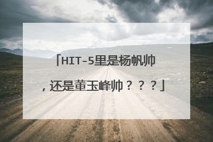 HIT-5里是杨帆帅,还是董玉峰帅???