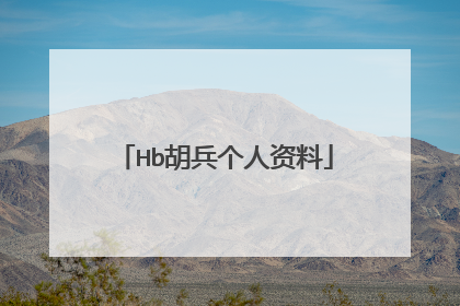 Hb胡兵个人资料