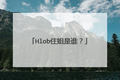 Hlob住姐是谁?