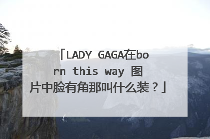 LADY GAGA在born this way 图片中脸有角那叫什么装？
