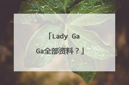 Lady GaGa全部资料?