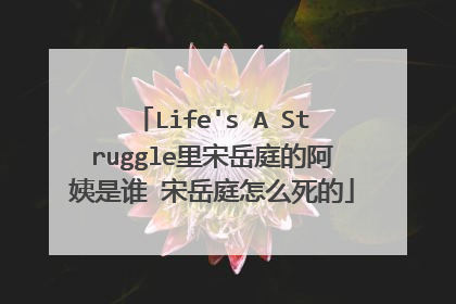 Life's A Struggle里宋岳庭的阿姨是谁 宋岳庭怎么死的