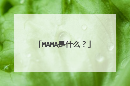 MAMA是什么？