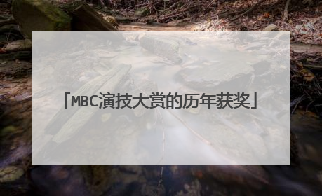 MBC演技大赏的历年获奖