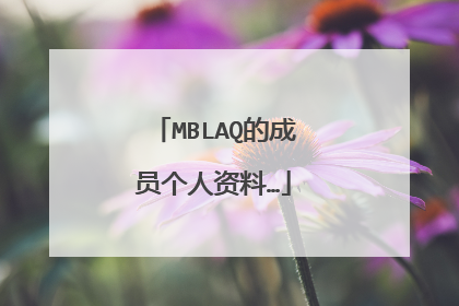 MBLAQ的成员个人资料…