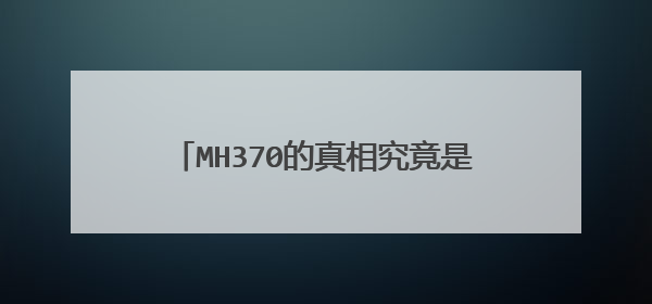 MH370的真相究竟是什么?万能的预言大神,全面分析大神,求真相啊!
