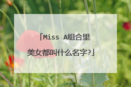 Miss A组合里美女都叫什么名字?