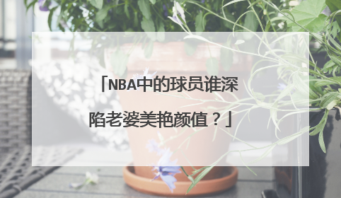 NBA中的球员谁深陷老婆美艳颜值？