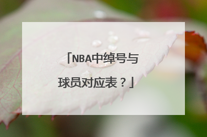 NBA中绰号与球员对应表?