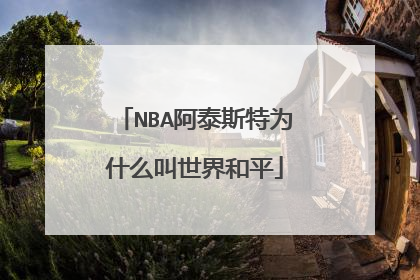 NBA阿泰斯特为什么叫世界和平