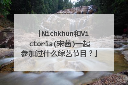 Nichkhun和Victoria(宋茜)一起参加过什么综艺节目？