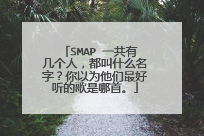SMAP 一共有几个人,都叫什么名字?你以为他们最好听的歌是哪首。