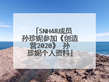 SNH48成员孙珍妮参加《创造营2020》 孙珍妮个人资料
