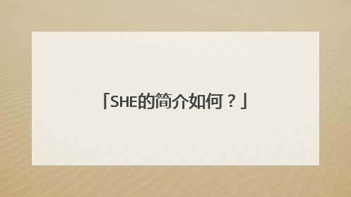 SHE的简介如何?