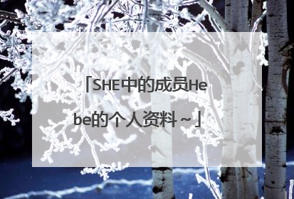 SHE中的成员Hebe的个人资料～