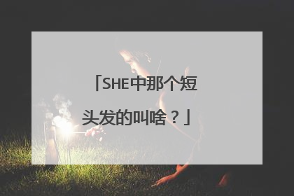 SHE中那个短头发的叫啥?