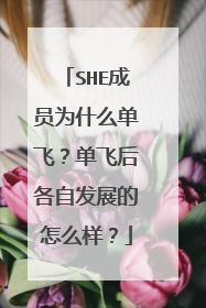 SHE成员为什么单飞？单飞后各自发展的怎么样？