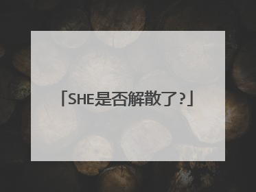 SHE是否解散了?