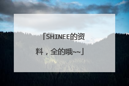 SHINEE的资料，全的哦~~