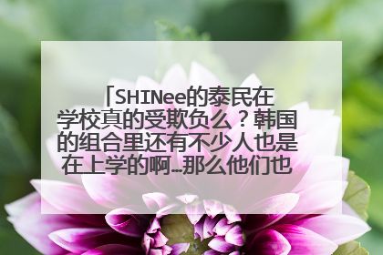 SHINee的泰民在学校真的受欺负么？韩国的组合里还有不少人也是在上学的啊…那么他们也有被欺负么？