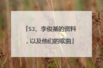 SJ、李俊基的资料,以及他们的歌曲