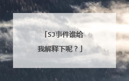 SJ事件谁给我解释下呢？
