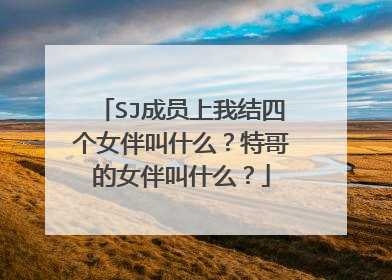 SJ成员上我结四个女伴叫什么？特哥的女伴叫什么？