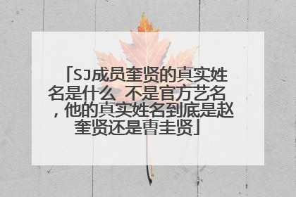 SJ成员奎贤的真实姓名是什么 不是官方艺名,他的真实姓名到底是赵奎贤还是曺圭贤