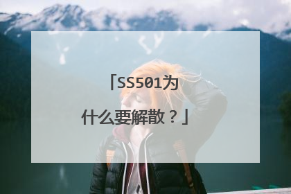 SS501为什么要解散？