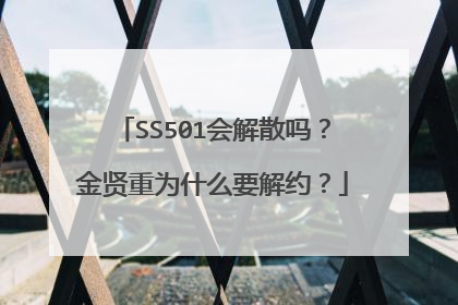 SS501会解散吗？金贤重为什么要解约？