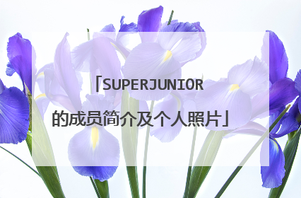 SUPERJUNIOR的成员简介及个人照片