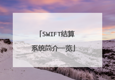 SWIFT结算系统简介一览