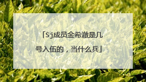 Sj成员金希澈是几号入伍的,当什么兵