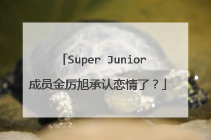 Super Junior成员金厉旭承认恋情了？