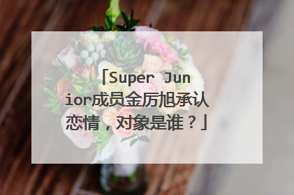 Super Junior成员金厉旭承认恋情，对象是谁？