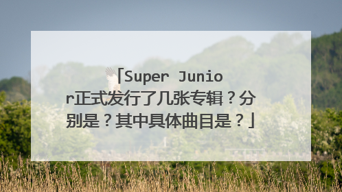 Super Junior正式发行了几张专辑？分别是？其中具体曲目是？