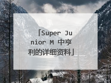 Super Junior M 中亨利的详细资料