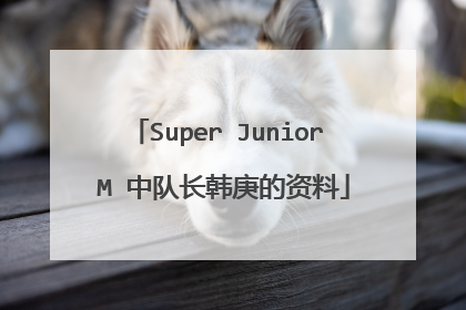 Super Junior M 中队长韩庚的资料