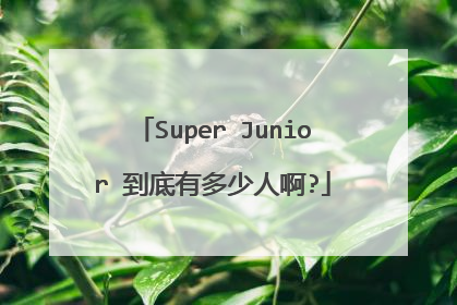 Super Junior 到底有多少人啊?