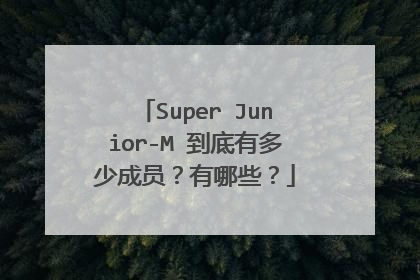 Super Junior-M 到底有多少成员?有哪些?