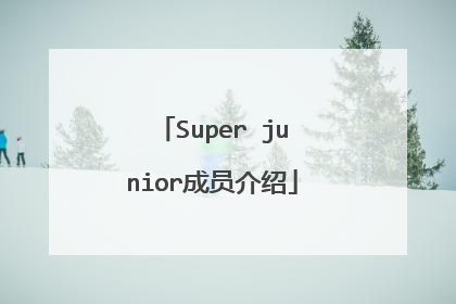 Super junior成员介绍