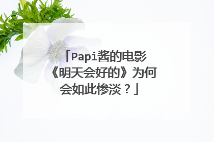 Papi酱的电影《明天会好的》为何会如此惨淡？
