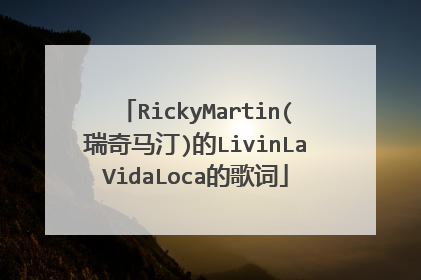RickyMartin(瑞奇马汀)的LivinLaVidaLoca的歌词